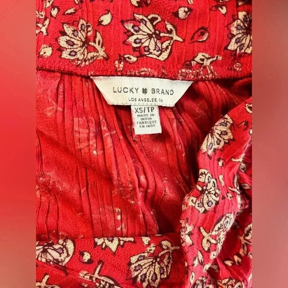 LUCKY BRAND Women’s Small Boho Chic Peasant Blouse - Picture 5 of 5